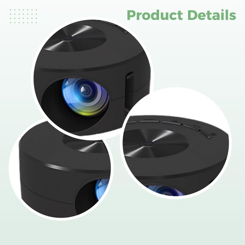 Compact Mini Projector 14 To 100 Inches Display Smartphone Sync LED Weighs 7 Oz Easy To Use Multiple Connections Black - Image 3