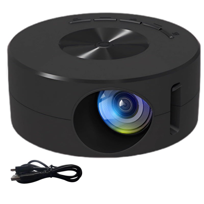 Compact Mini Projector 14 To 100 Inches Display Smartphone Sync LED Weighs 7 Oz Easy To Use Multiple Connections Black - Image 2