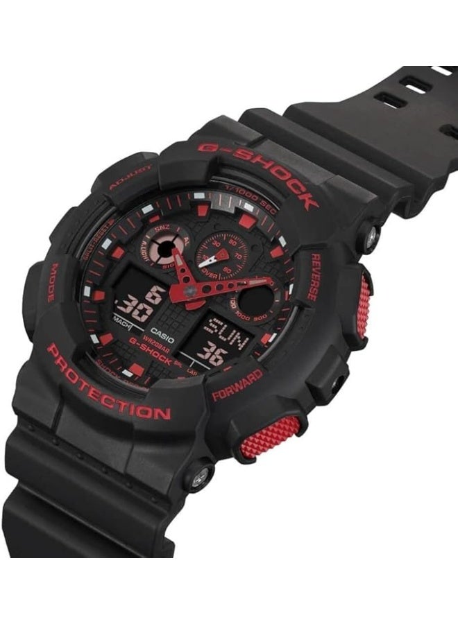 G-SHOCK Casio G-Shock Analog-Digital Watch GA-100BNR-1ADR - Image 5