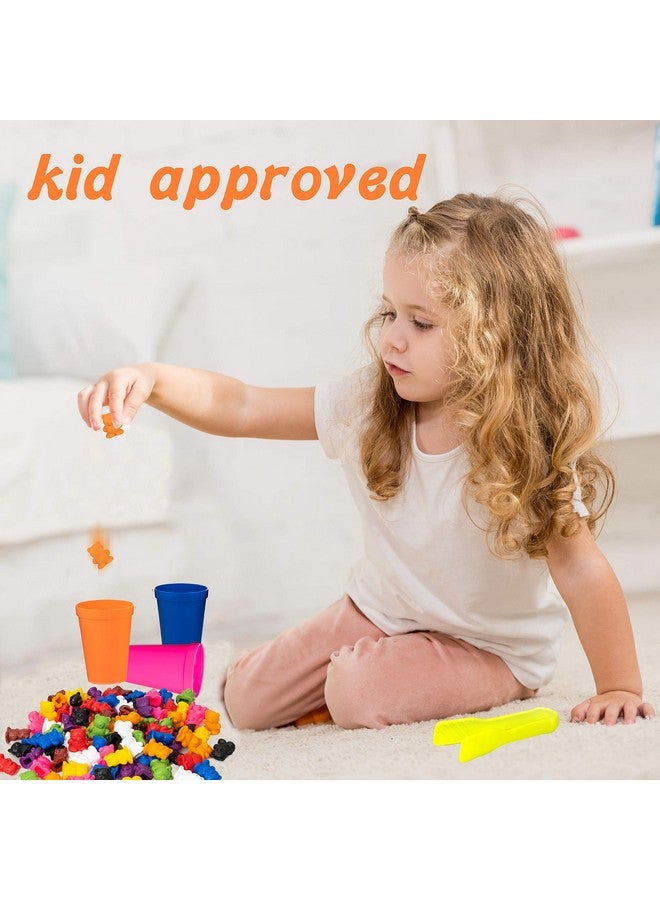 Driddle Colorful Counting Bears with Matching Cups - 100 Bears - Sort, Count & Color Recognition Learning Toy for Toddler & Kids - Montessori Education - Preschool Game - Image 5
