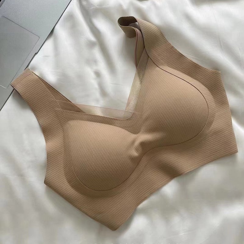 Seamless Underwear 6899 Warm Skin Anti-Gravity Lifting Mesh Underwear High Quality Version Semi-Fixed Cup Push Up Underwear - Image 5