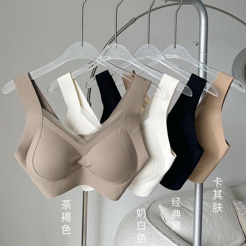 Seamless Underwear 6899 Warm Skin Anti-Gravity Lifting Mesh Underwear High Quality Version Semi-Fixed Cup Push Up Underwear - Image 4