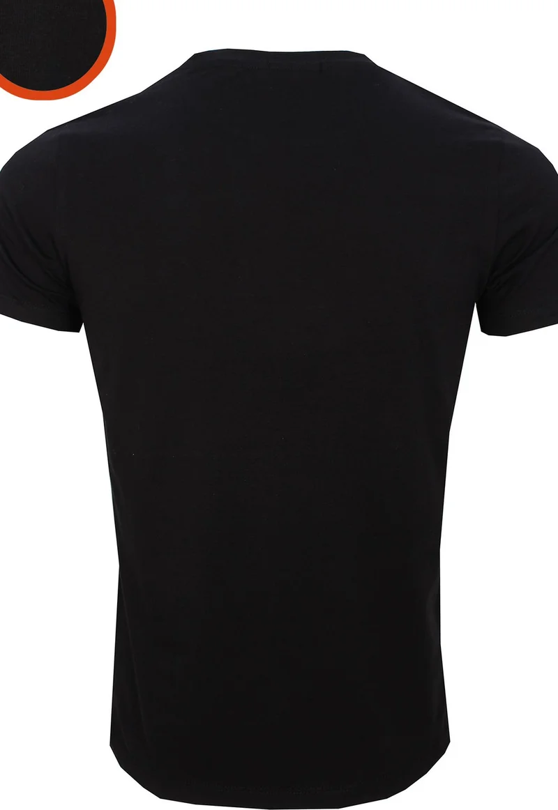 فاريتا Men's Black Regular Cut Round Neck Men's Knitwear T-Shirt