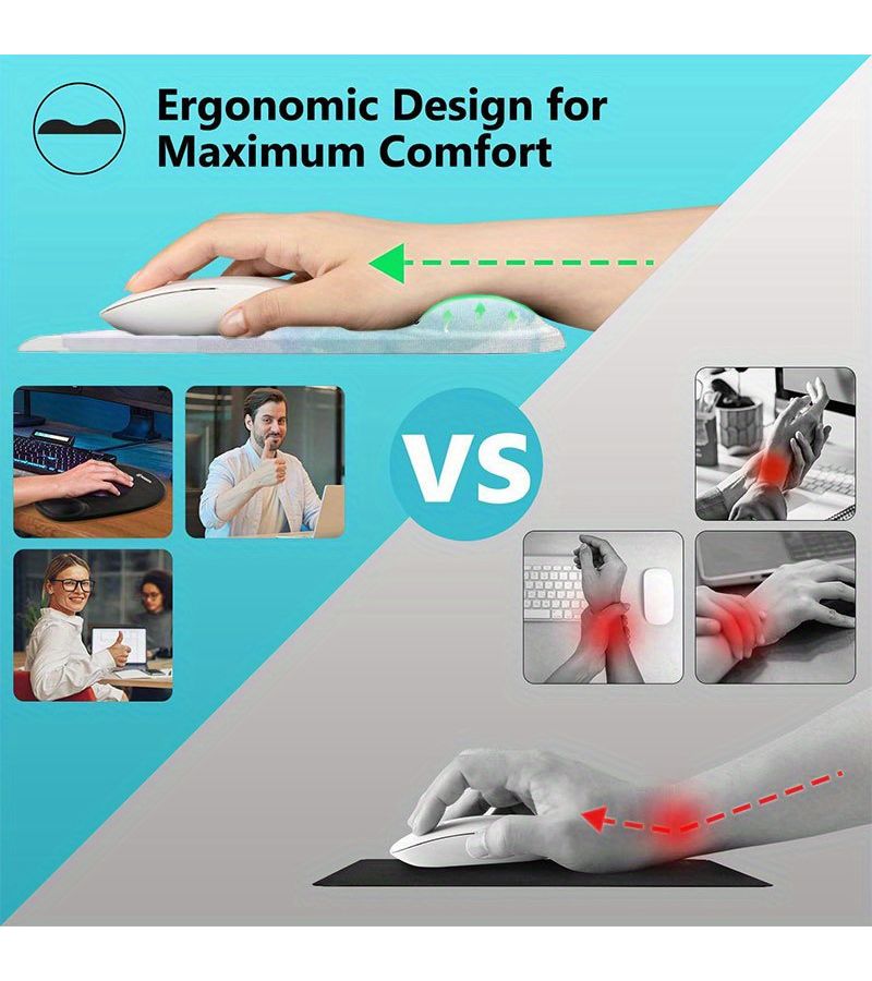 1pc Novelty Map Wrist Rest Mouse Pad Ergonomic Gaming Desktop Mouse Mat With Wrist Support Anti Slip Textured Surface 23 X 19cm For Home Office Use - Image 2
