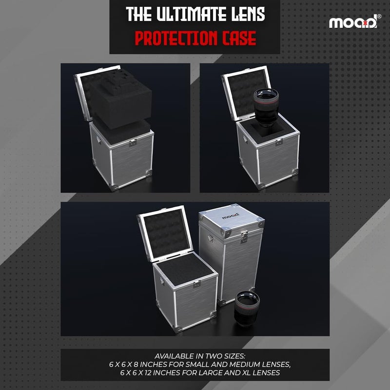 MOAAD Aluminium Storage Box Portable Hard Flight Case Tool Box with Handle Travel Transport Box MultiPurpose Equipment Case 12in - Image 5