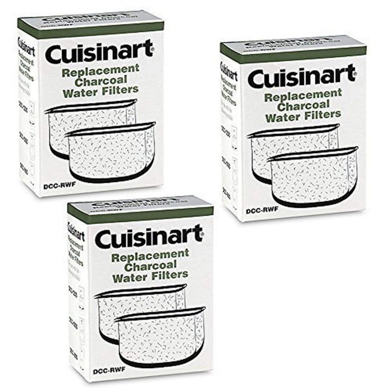Cuisinart DCCRWF Triple Pack Charcoal Water Filters in Cuisinart DCCRWF Retail Box