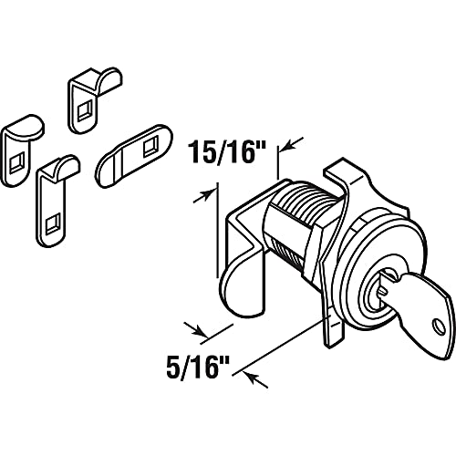 Prime-Line MP4573 Mailbox Lock – Replacement, Multipurpose Mailbox Lock for Several Brands – NA-14 Keyway, Opens Counter-Clockwise with 90º Rotation, Nickel Finish (1 Set) - Image 2