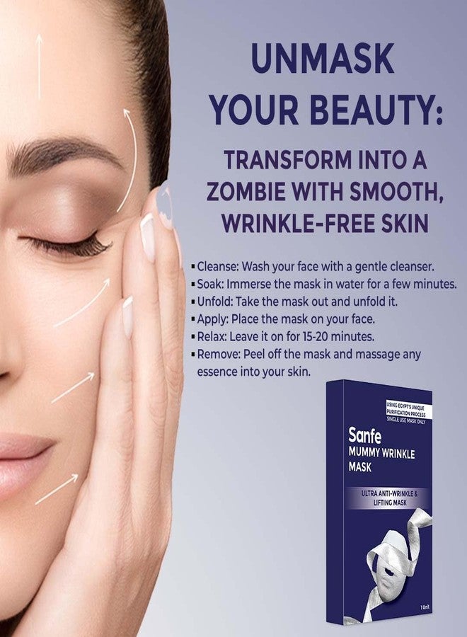 Sanfe Mummy Mask | Moisturizing Face Mask for Deep Hydration, Tightens & Firms Skin | Shrinks Pores | Anti-Wrinkle for Smooth Skin | Bio Collagen Overnight Face Lifting & Rejuvenating Pack - Image 4