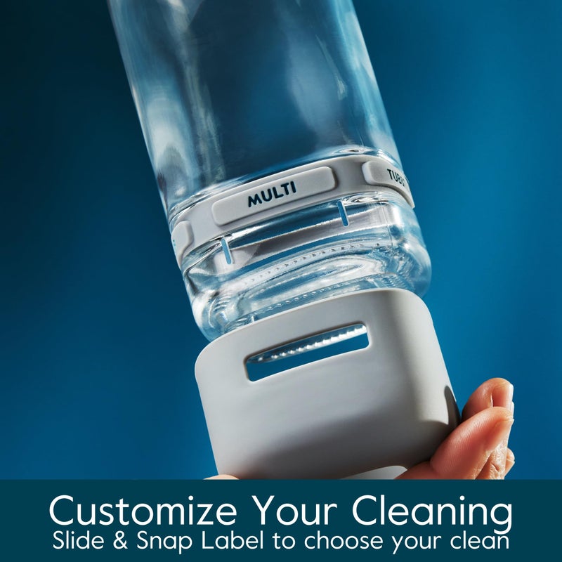 Grove Co. Glass Spray Bottles for Cleaning Solutions, 2-Pack Bundle, Unique Silicone Sleeve Slide & Snap Custom Label, Refillable Spray Bottle, Made from Recycled Glass, 2 x 16 oz - Image 2