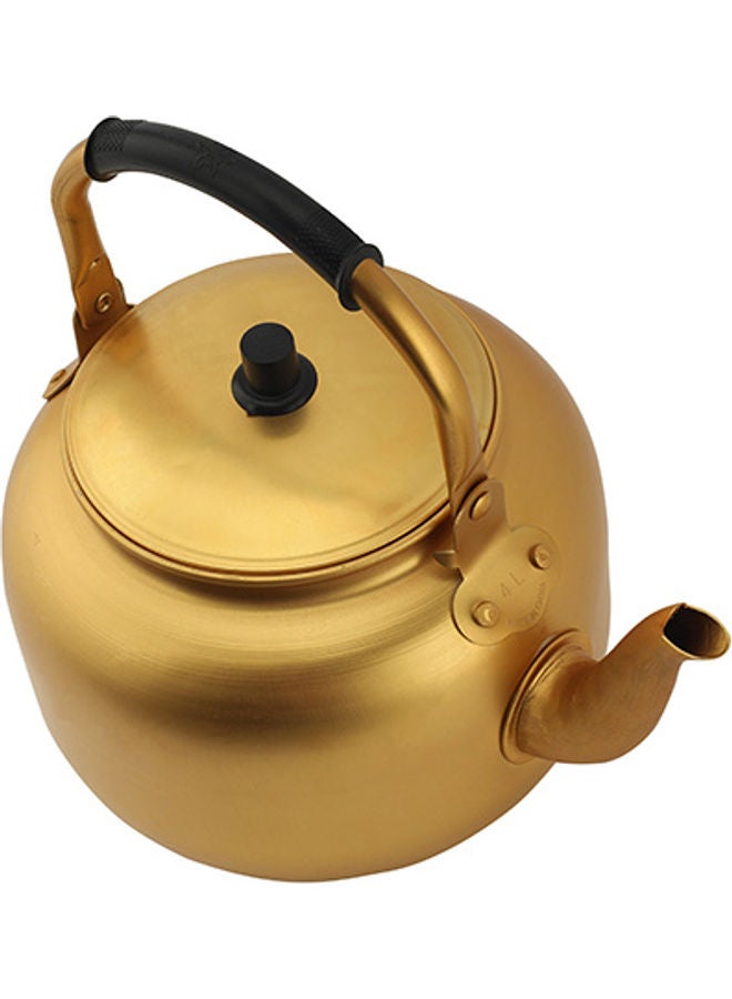 Royalford 4.0L Golden-Finish Aluminum Tea Kettle- RF10769| Rust and Corrosion Resistant Body with Comfortable and Anti-Scald Handle| Induction Compatible| Perfect for Indoor and Outdoor Use| Golden Gold - Image 3