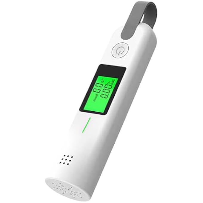 rayihni Breathalysers, Breathalyzer, Professional Alcohol Tester With Hd Lcd Display With 2nd Generation Asic Smart Chip Technology, Alcohol Testing KitsWhite - Image 2