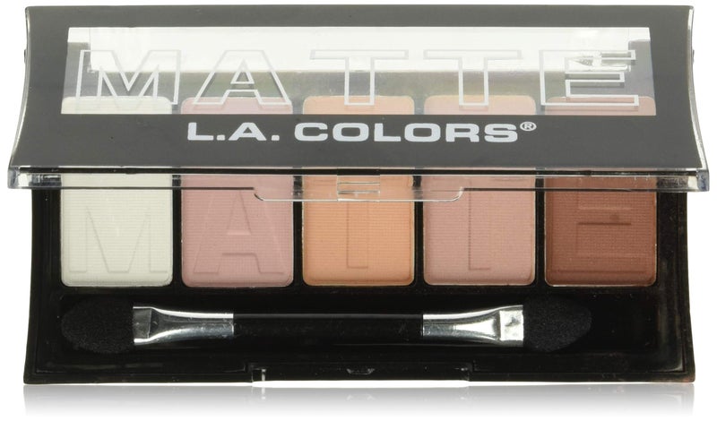 LA COLORS 5 Color Matte Eyeshadow Palette Pink Chiffon CEM476