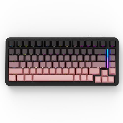 MAMBASNAKE ATTACK SHARK M86 82 Keys Wireless Mechanical Keyboard, 75% Gasket Hot Swappable Custom Keyboard, Side Printed PBT Keycaps, RGB Backlit, Pre-lubed Switches, BT/2.4GHz/ Wired Mechanical Gaming Keyboard - Image 1