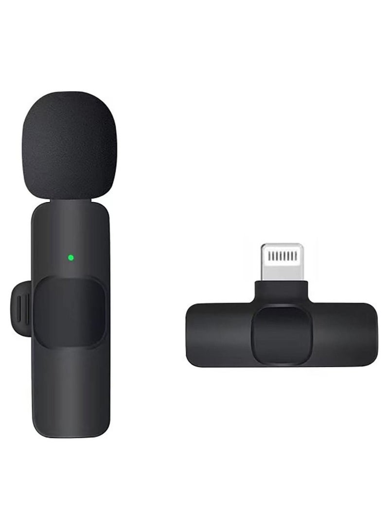 Wireless Lavalier Microphone for iPhone iPad, Plug and Play Mini Mic for YouTube TikTok Live Streaming Gaming K Song Recording Auto Noise Reduction (Lightning 1) - Image 1