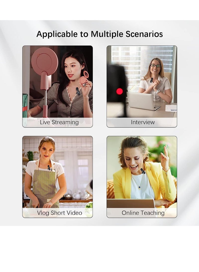 Wireless Lavalier Microphone for iPhone iPad, Plug and Play Mini Mic for YouTube TikTok Live Streaming Gaming K Song Recording Auto Noise Reduction (Lightning 1) - Image 5