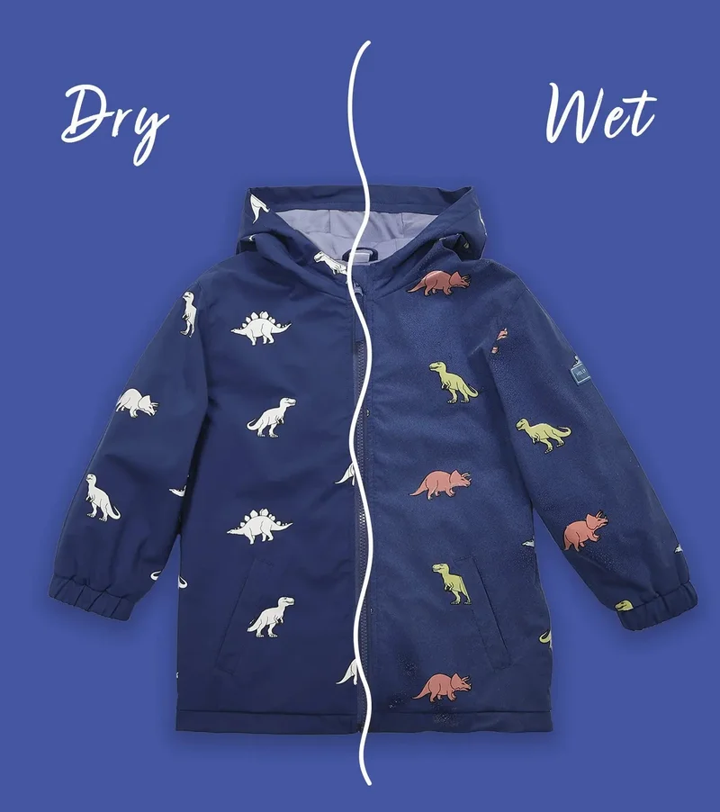 هولي وبو Kids dinosaur colour changing raincoat