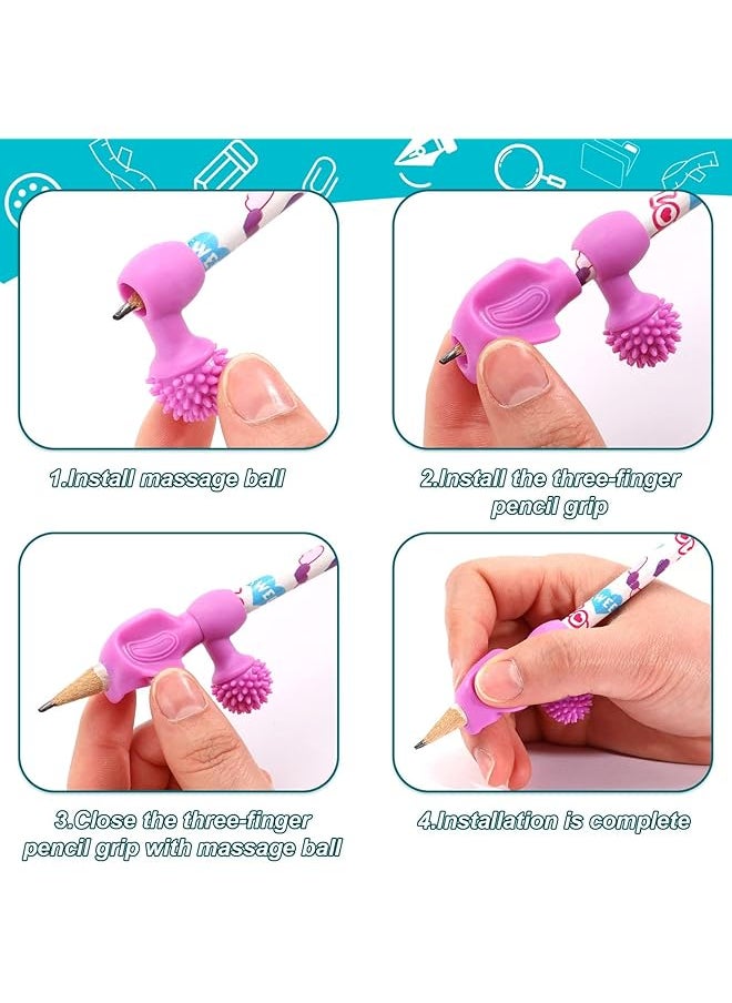erorex - Pencil Grips Trainer For Left And Right Handed 4Pcs Kids Pencil Grips Pencil Grippers Trainer Both Hands Pencil Grippers For Beginners Preschoolers And Kindergarteners Handwriting - Image 1