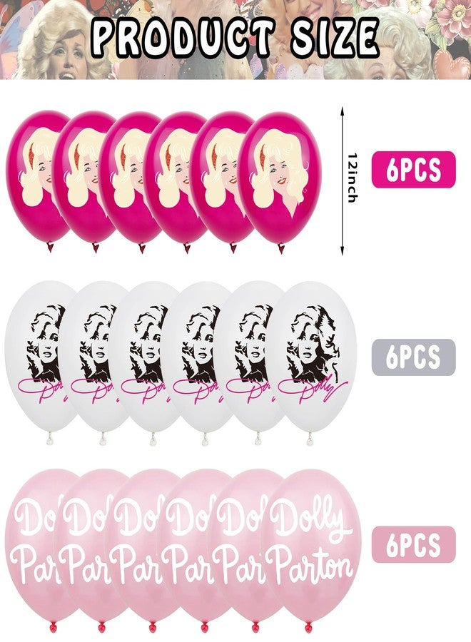 PINUO Singer Party Decorations, Include Singer Party Backdrop 5 x 3 FT, Latex Balloons, Cake Topper for Parton Singer Fans Birthday Party Merch - Image 5