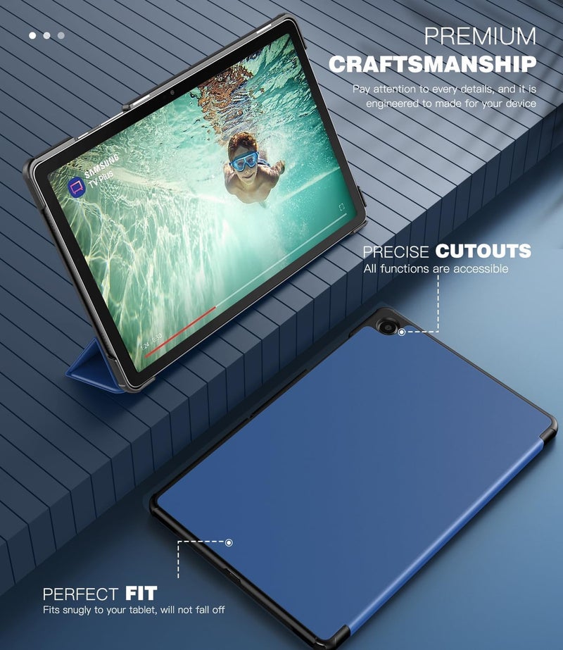 EDNITA Smart Case Cover for Samsung Galaxy Tab A9+/A9 Plus 11 Inch 2023, Slim Lightweight Stand Hard Back Shell Protective Cover for Galaxy Tab A9+ Tablet (Navyblue) - Image 2