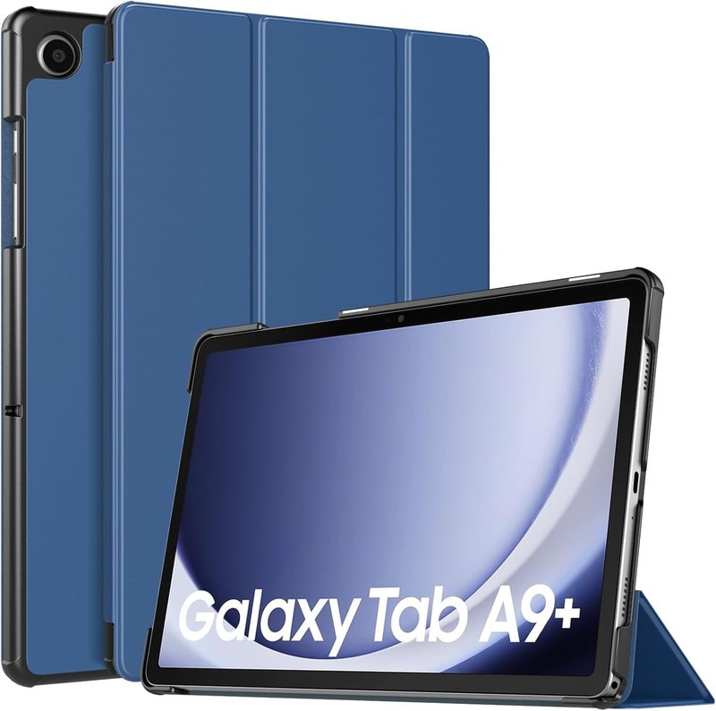 EDNITA Smart Case Cover for Samsung Galaxy Tab A9+/A9 Plus 11 Inch 2023, Slim Lightweight Stand Hard Back Shell Protective Cover for Galaxy Tab A9+ Tablet (Navyblue) - Image 1