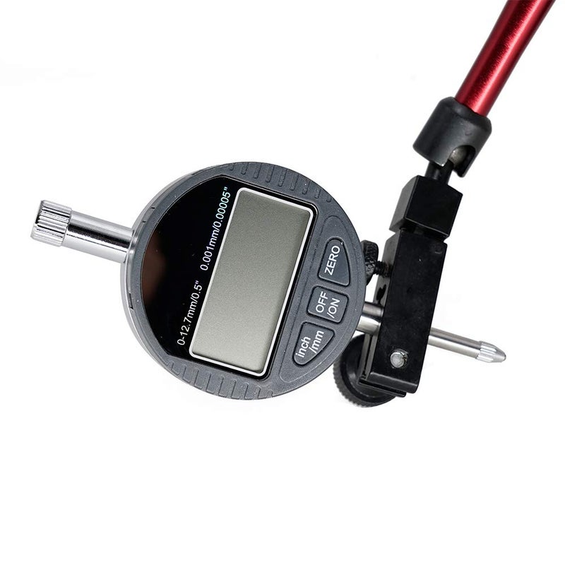 Oudtinx Electronic Digital Dial Indicator Gage Gauge and Magnetic Base 0-0.5 Inch/12.7 mm Inch/Metric Conversion Auto Off 0.00005"/0.001 mm Featured Measuring Tool - Image 3
