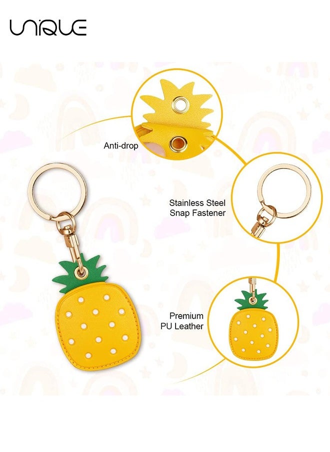 Unique - 2 Pack 3-in-1 Case - PU Leather Keyring Case for Apple AirTag - Waterproof and Scratch Resistant Case - Items for Pets, Luggage, Wallets, Backpacks - Image 1