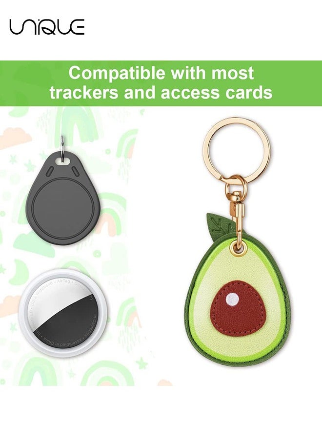 Unique - 2 Pack 3-in-1 Case - PU Leather Keyring Case for Apple AirTag - Waterproof and Scratch Resistant Case - Items for Pets, Luggage, Wallets, Backpacks - Image 1