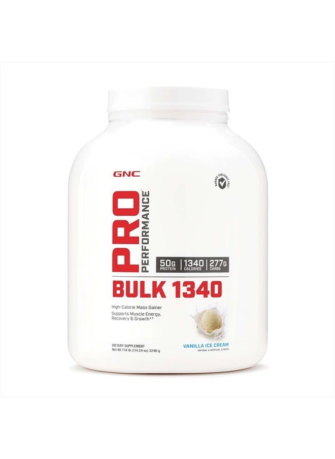 GNC - Pro Performance Bulk 1340 - Vanilla Ice Cream, 9 Servings, Supports Muscle Energy, Recovery and Growth - Image 1