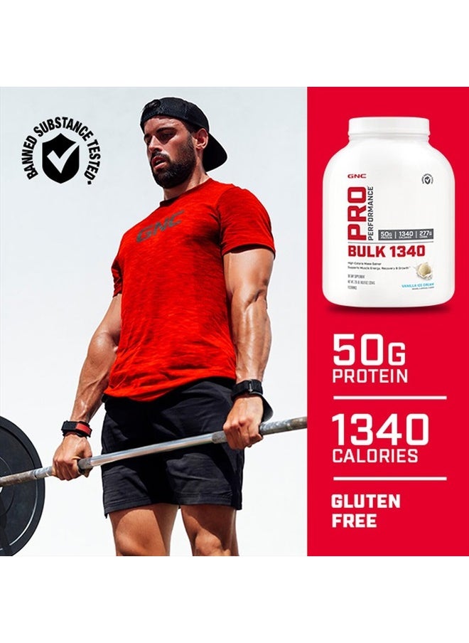 GNC - Pro Performance Bulk 1340 - Vanilla Ice Cream, 9 Servings, Supports Muscle Energy, Recovery and Growth - Image 1