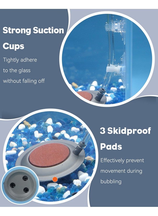 باوفلي حجر هواء لحوض السمك من Pawfly Fish Tank لأحواض السمك والدلاء المزودة بأكواب شفط، موزع فقاعات هواء لحوض السمك، 2.7 بوصة، المضخة والأنابيب غير متضمنة - Image 5