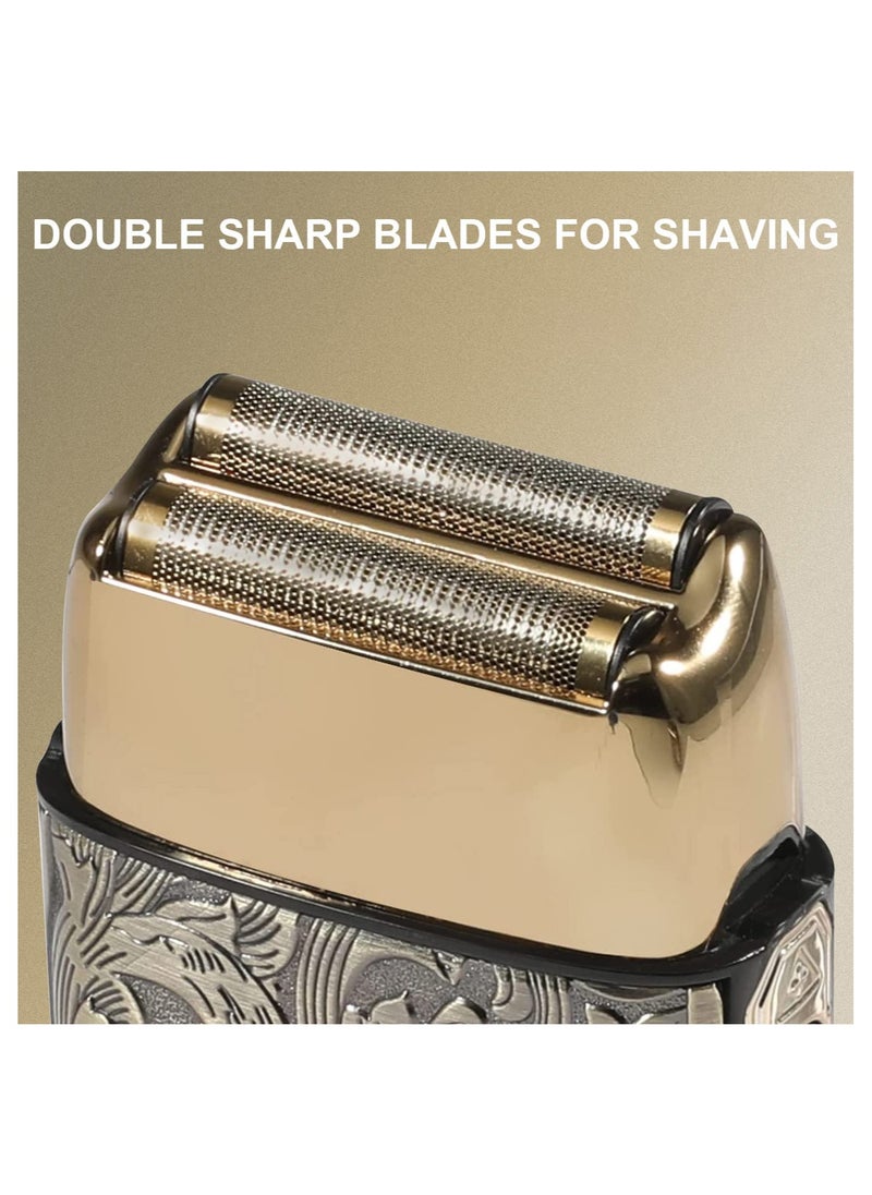 SYOSI - Men's 3-Speed Electric Razor, Double Foil Electric Shaver Electric Head Shaver Close Shave Razor Bald Head Shaver Barber Supplies Electric Beard Trimmer High Performance Bald Head Shavers for Bald Men - Image 1