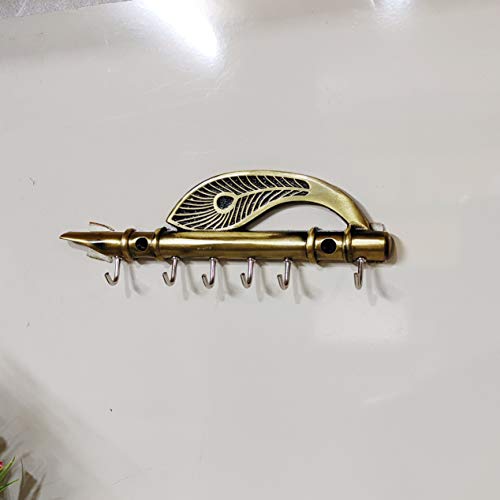 KridayKraft Pankhi Flute Key Holder Decorative for Wall and Gift for Have House Warming Anniversaries, Birthday, Wedding Gifts, Return Gifts, Corporation Gifts, Religious-Gifts & Indian Festivals. - Image 5