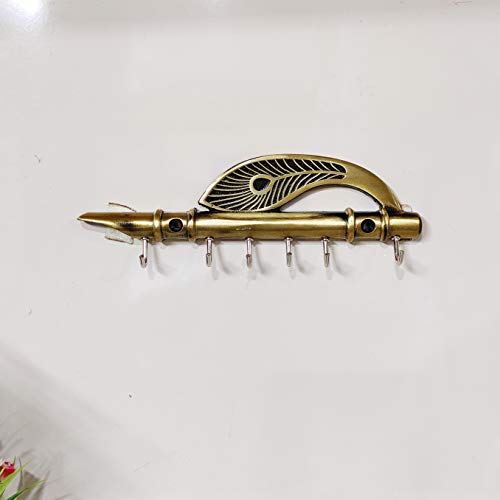 KridayKraft Pankhi Flute Key Holder Decorative for Wall and Gift for Have House Warming Anniversaries, Birthday, Wedding Gifts, Return Gifts, Corporation Gifts, Religious-Gifts & Indian Festivals. - Image 4