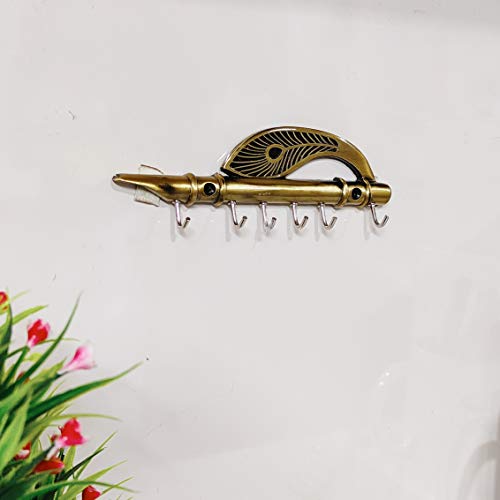 KridayKraft Pankhi Flute Key Holder Decorative for Wall and Gift for Have House Warming Anniversaries, Birthday, Wedding Gifts, Return Gifts, Corporation Gifts, Religious-Gifts & Indian Festivals. - Image 3