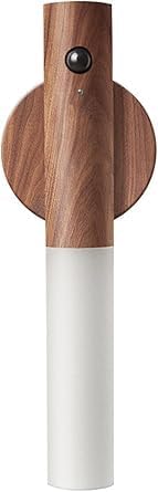 VAKTAVYA USB Rechargeable Wall Light Wood Indoor with Motion Sensor Induction Battery LED Wall Lamp Warm White Magnetic Bed Lamp for Living Room Bedroom Staircase HallwayMulti Color - Image 1