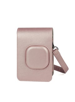 Generic Suitable For Fuji Polaroid Mini Liplay Camera Bag Artistic Fresh Protective Case PU Storage Solid Color Crossbody-Color:Blush Gold (opp Bag)  - Image 1