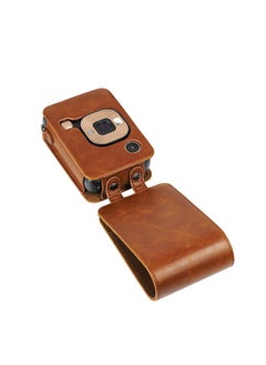 Generic Suitable For Fuji Polaroid Mini Liplay Camera Bag Artistic Fresh Protective Case PU Storage Solid Color Crossbody-Color:Blush Gold (opp Bag)  - Image 5