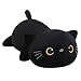 SQEQE Weighted Black Cat Plush Weighted Black Cat Stuffed Animal Cute Plushies Soft Pillow Toy Gift for Kids Adults 236 Inch 31 Lbs - Image 2