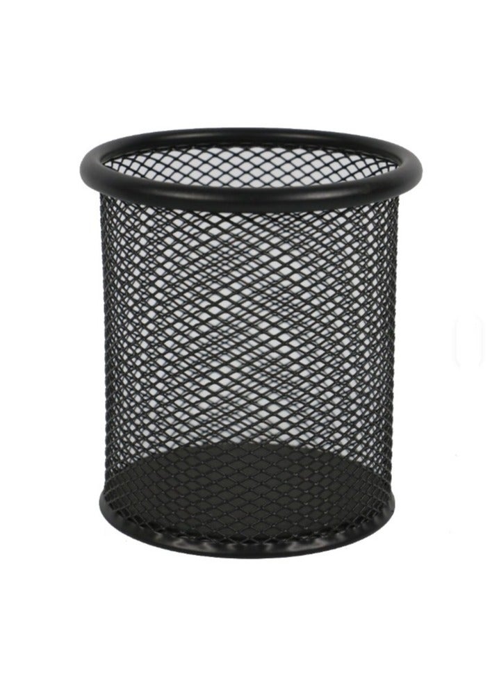 Share the Love Share the Love Metal Mesh Pen Holder – Desk Organizer for Pens, Pencils, Markers & Office Supplies, Durable Steel Mesh, Black  - Image 1