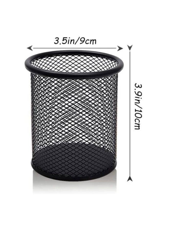 Share the Love Share the Love Metal Mesh Pen Holder – Desk Organizer for Pens, Pencils, Markers & Office Supplies, Durable Steel Mesh, Black  - Image 2
