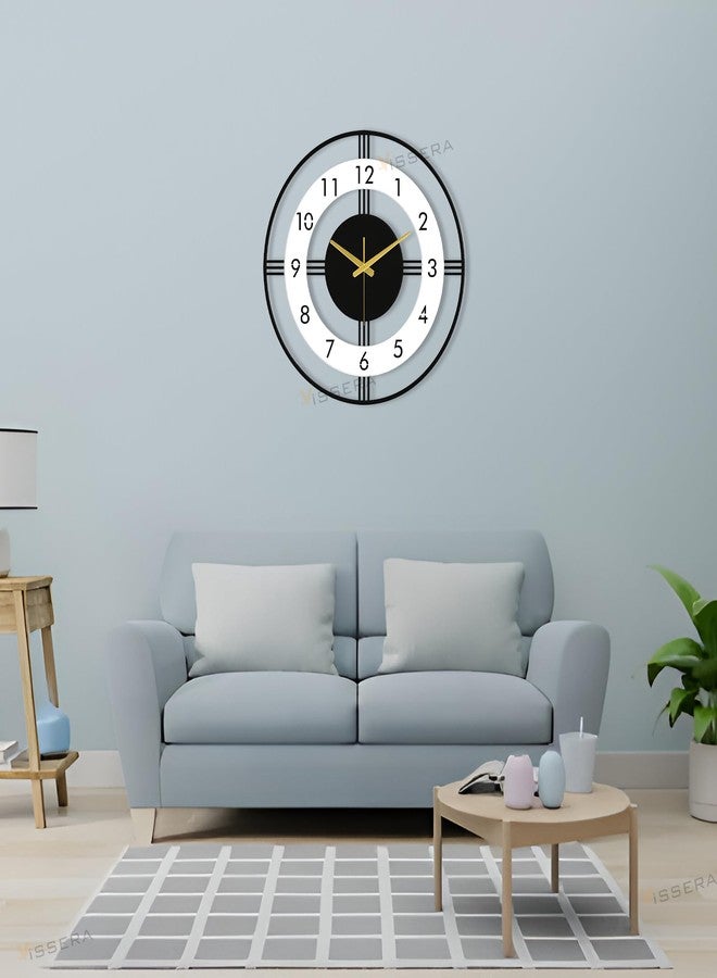 vissera Designer Metal Wall Clock for Living Room | Latest Antique Stylish Fancy Decorative Big Size Wall Watch for Bedroom, Office, Kitchen, Dining, Hall and Décor - Image 2