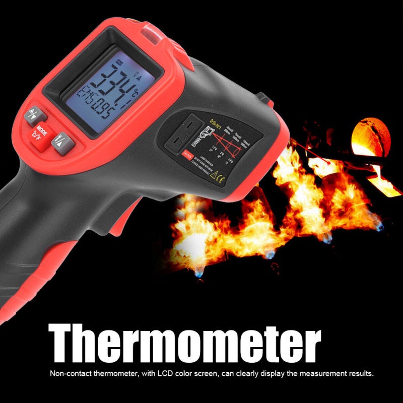 Infrared Thermometer -50℃ To 1050℃ Non-Contact Sensor With LCD Color Screen - High Accuracy K-Type Thermocouple Adjustable Emissivity For Industrial Temperature Measurement - Image 2