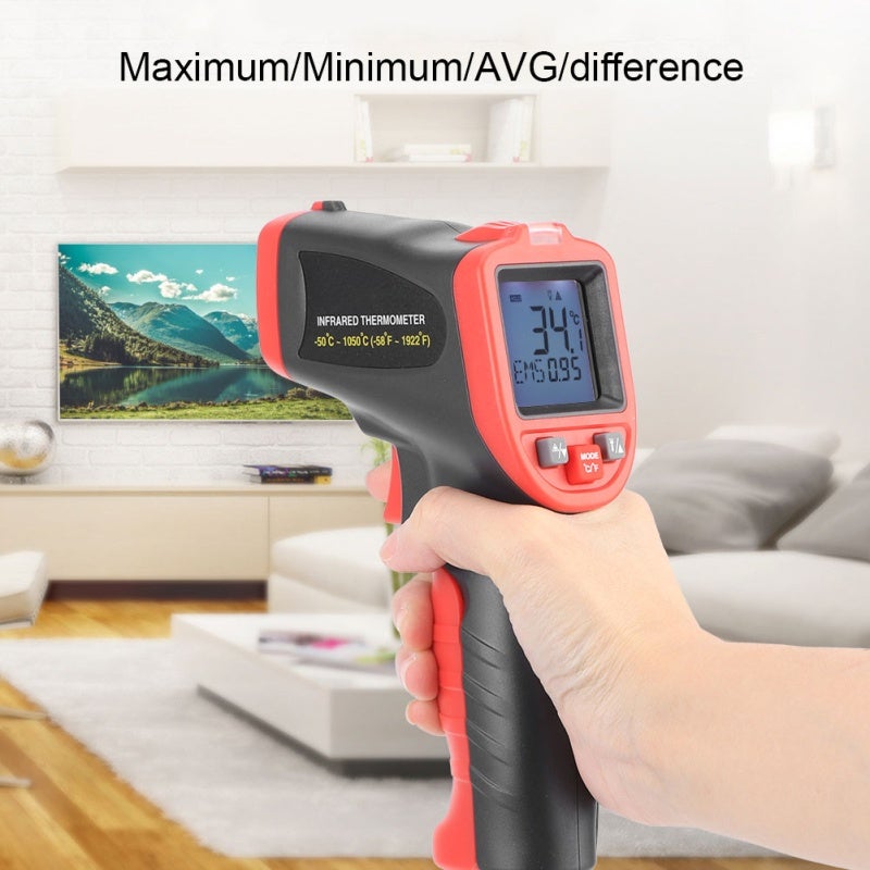 Infrared Thermometer -50℃ To 1050℃ Non-Contact Sensor With LCD Color Screen - High Accuracy K-Type Thermocouple Adjustable Emissivity For Industrial Temperature Measurement - Image 5