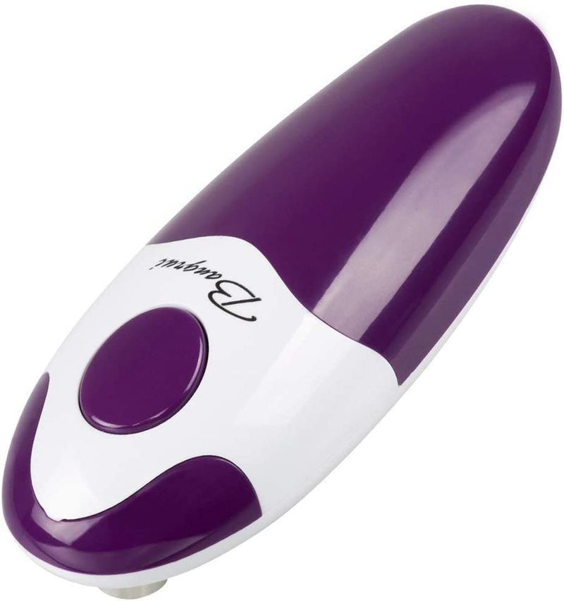 Kitchen Automatic Safety Cordless One Tin OpenerBangrui Professional Electric OpenerOnetouch switch Smooth can edgeBeing friendly to lefthander and arthriticsPurple