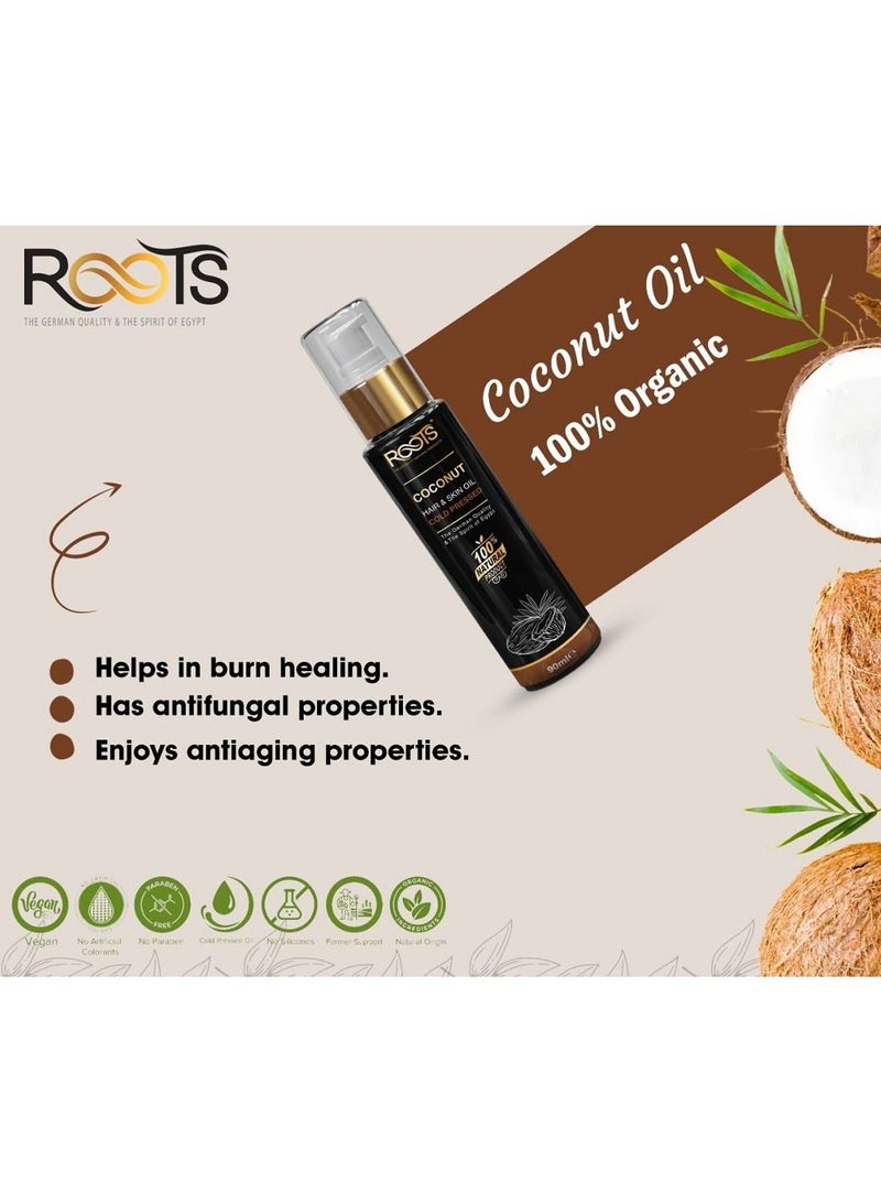 Roots Coconut Natural Oil 50ml - Image 4