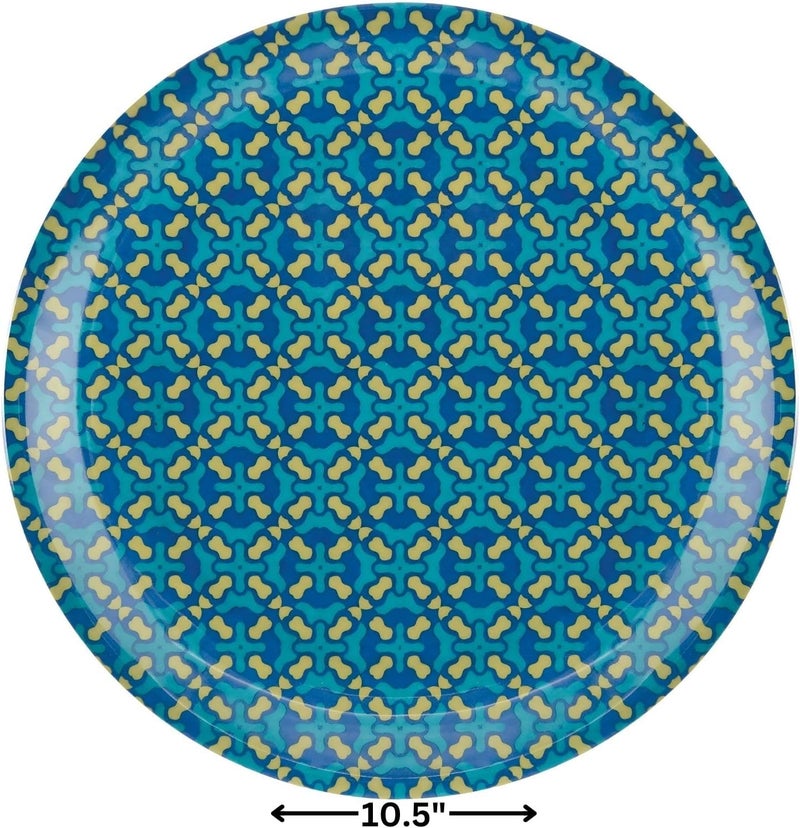 Amscan Vibrant Multicolor Melamine Summer Boho Dinner Plates  105 Pack of 4  Durable  Stylish Plate  Perfect for Summer Events - Image 2