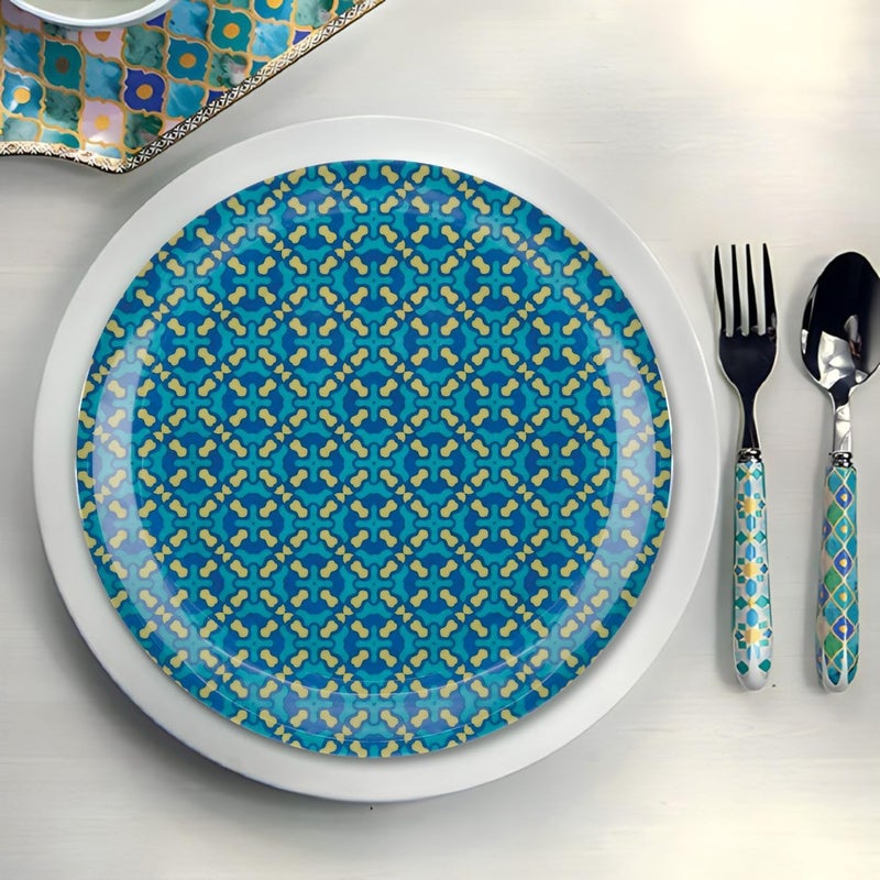 Amscan Vibrant Multicolor Melamine Summer Boho Dinner Plates  105 Pack of 4  Durable  Stylish Plate  Perfect for Summer Events - Image 3