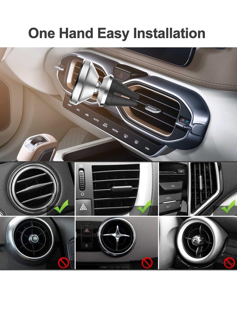 PAMEER - Car Air Vent Phone Holder Magnetic Car Mobile Phone Mount 360° Rotation Cell Phone AC Vent Stand for for4-6 inch iPhone 14/14 Pro/14 Pro Max Galaxy S23/S22/S21/S20 Xiaomi Redmi 9A 4G/10C Huawei Mate - Image 1