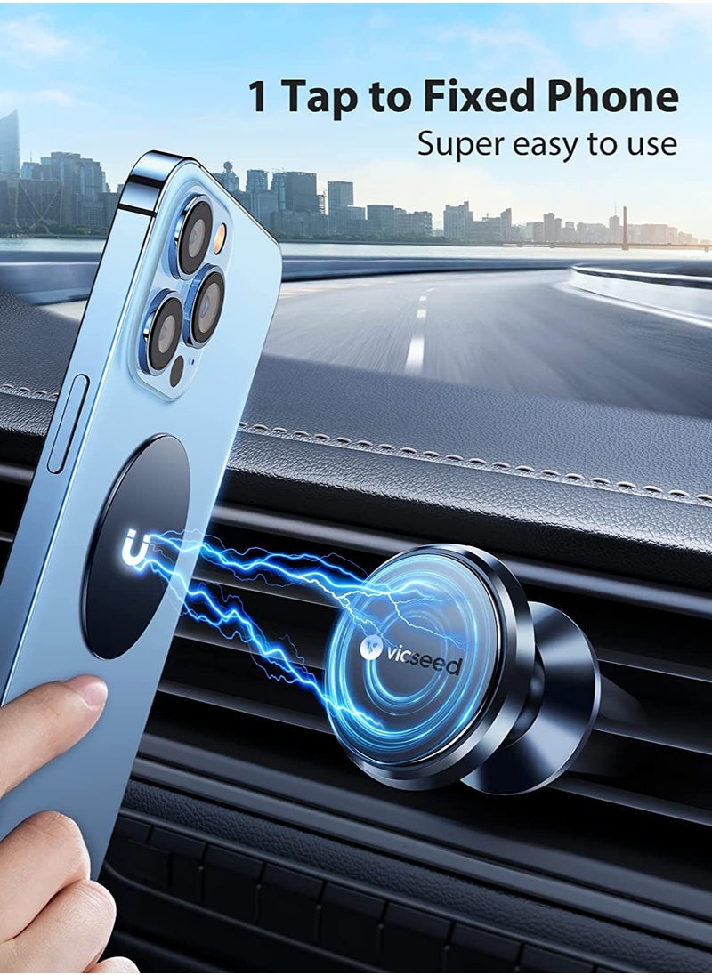 PAMEER - Car Air Vent Phone Holder Magnetic Car Mobile Phone Mount 360° Rotation Cell Phone AC Vent Stand for for4-6 inch iPhone 14/14 Pro/14 Pro Max Galaxy S23/S22/S21/S20 Xiaomi Redmi 9A 4G/10C Huawei Mate - Image 1