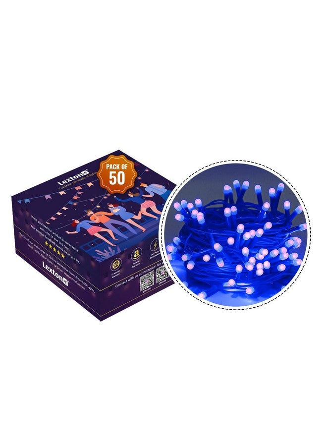 Lexton 40 LED Power Pixel Serial String/Fairy Light | Plug Sourced | Suitable for Home & Outdoor Decoration, Diwali, Christmas, Ramadan, Wedding, Party, Festival (Pack of 50, Blue) - Image 2